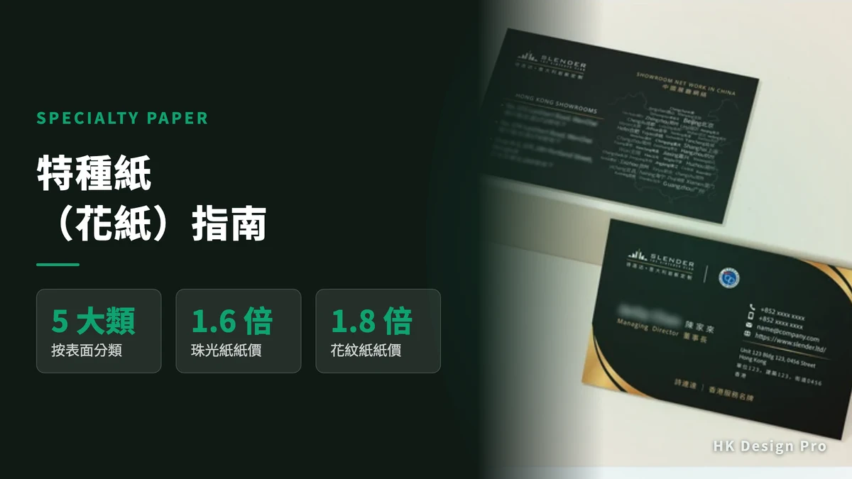 黑卡名片實物，以燙金線條與文字作裝飾